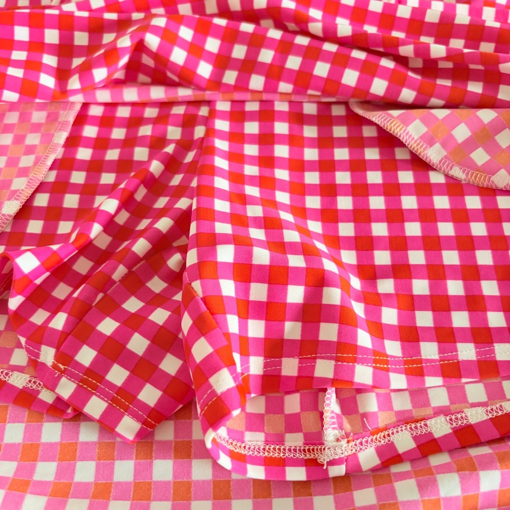 Jude Connally Skort Sonia Large Pink Gingham Preppy Golf Tennis Jude Cloth - Picture 4 of 10